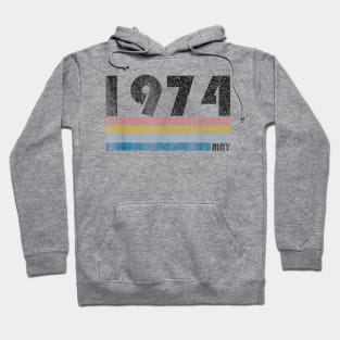 46th Birthday Gift Retro Born in May of 1974 Hoodie